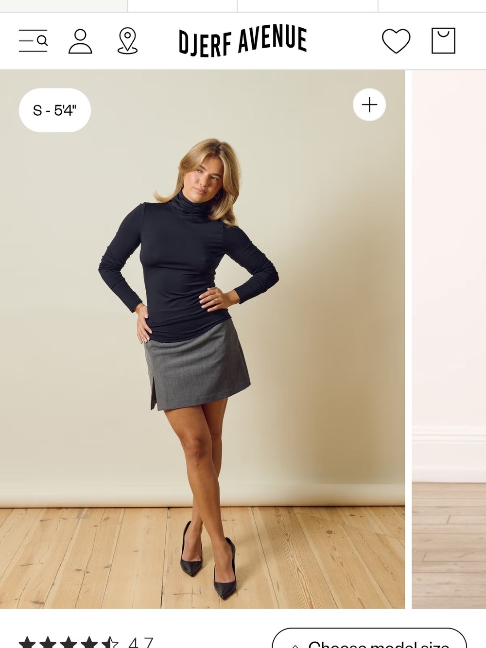 DJERF AVENUE Gray Mini Skirt - Tailored A-Line